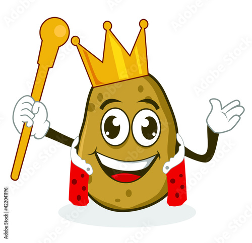 potato mascot cartoon in vector