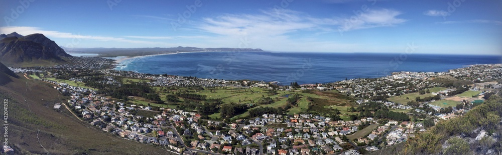 panorama view of the coastal town called Hermanus 