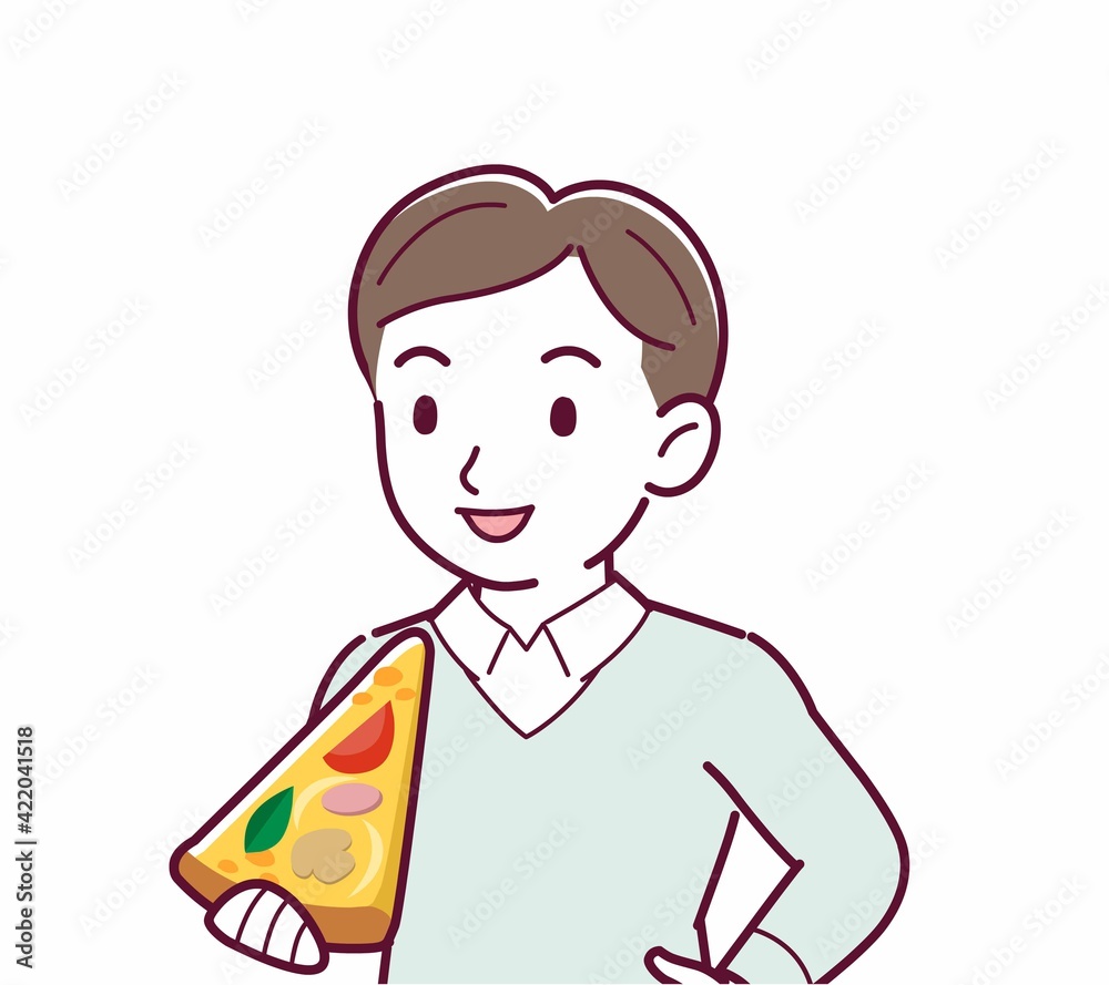 ピザを食べる人 ピザを食べる人
