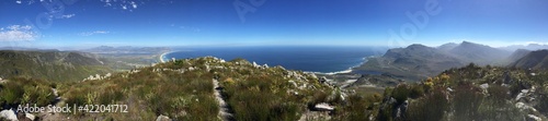 panorama of the mountains and the town of kleinmond photo