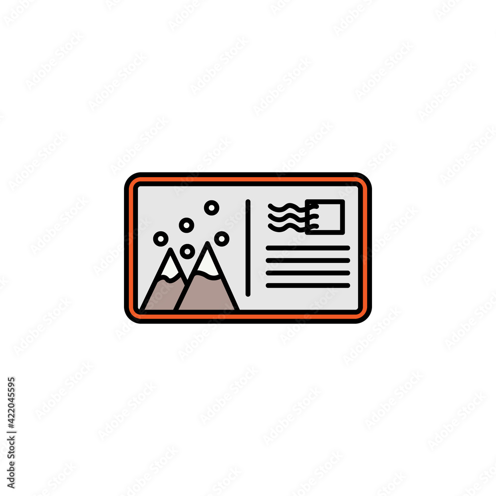 Winter card icon. Element of travel illustration. Signs and symbols can be used for web, logo, mobile app, UI, UX Winter card icon. Element of travel illustration. Signs and symbols can be used for web, logo, mobile app, UI, UX
