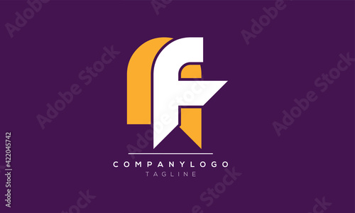 Abstract Letter Initial NF FN Vector Logo Design Template.