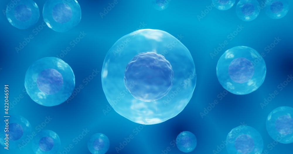 Embryonic stem cells, ips cell treatment 3d illustration