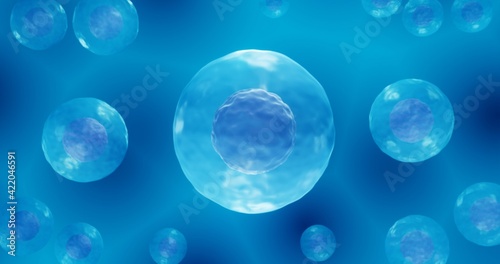 Embryonic stem cells, ips cell treatment 3d illustration