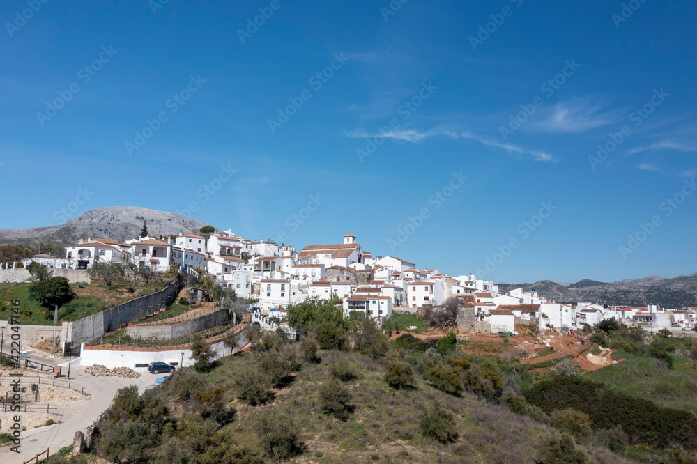 vista del municipio de Cartajima en la comarca del valle del Genal, Málaga
