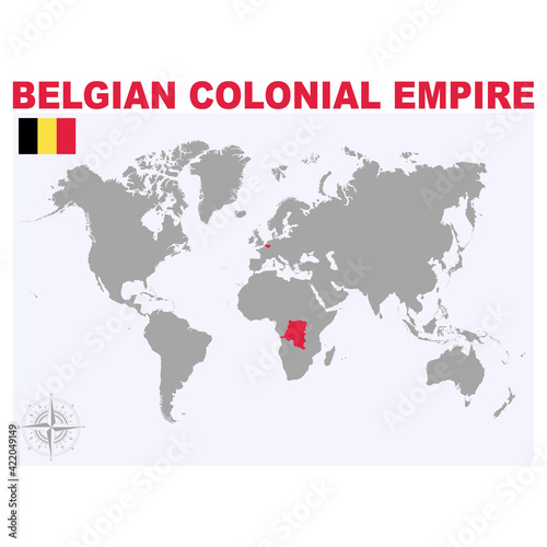 vector map of the Belgian colonial empire for your project