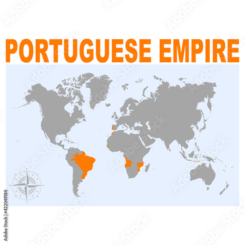 vector map of the Portuguese Empire for your project