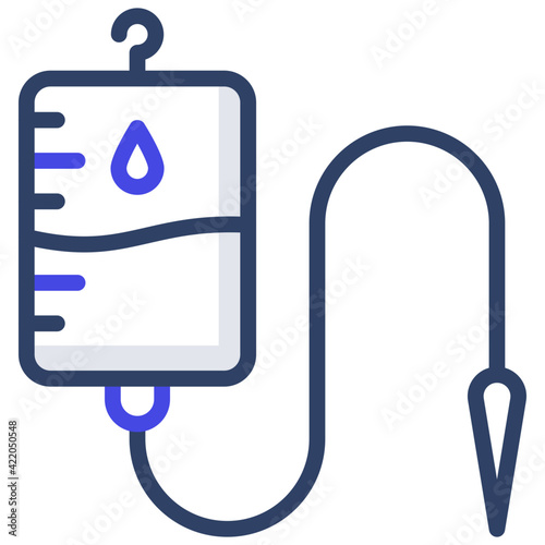 A creative design icon of blood transfusion