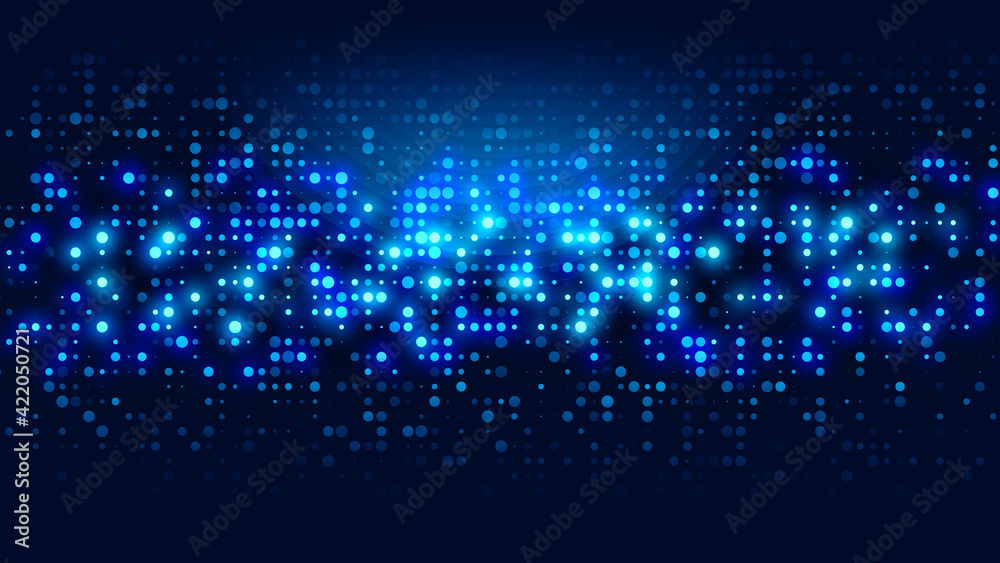 Dot blue pattern screen led light gradient texture background. Abstract technology big data digital background. 3d rendering. Dot blue pattern screen led light gradient texture background. Abstract technology big data digital background. 3d rendering.