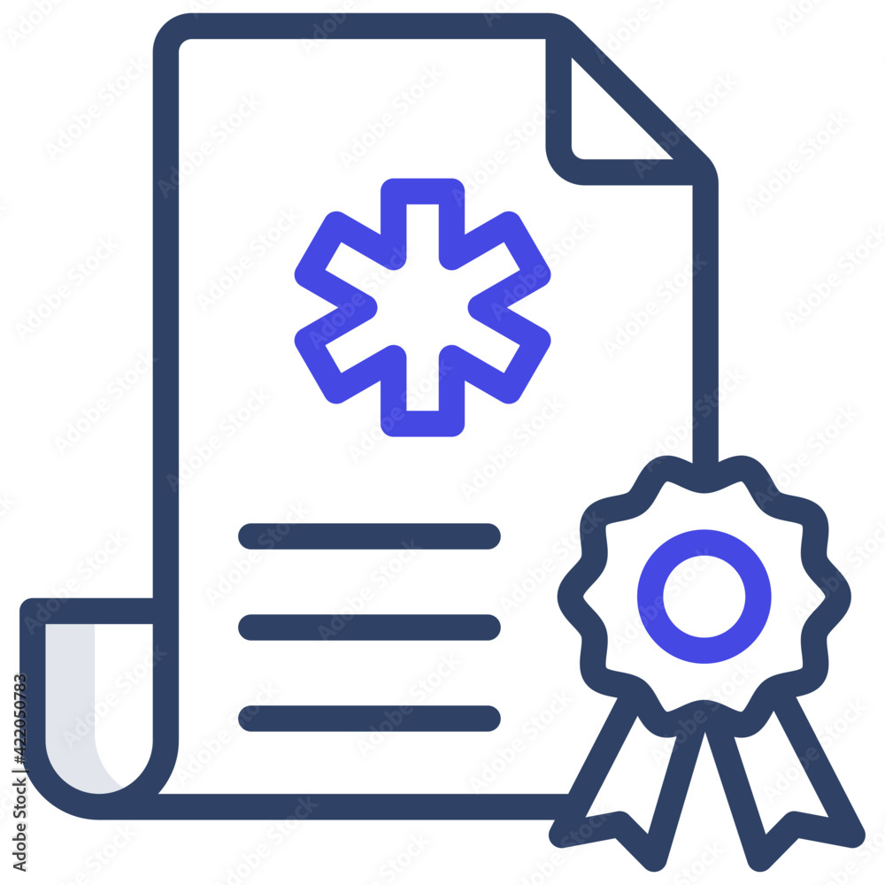 A perfect design vector of medical certificate A perfect design vector of medical certificate