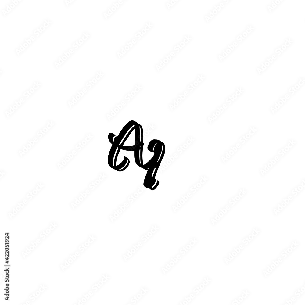 Initial AI handwritten monogram and elegant logo design Initial AI handwritten monogram and elegant logo design