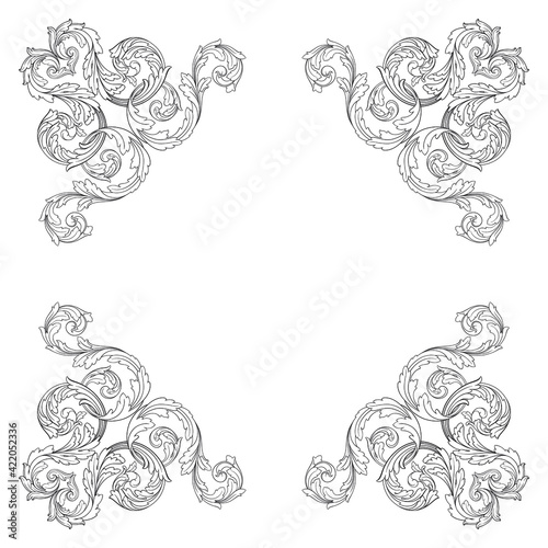 Wallpaper Mural Retro element collection for calligraphic design | Premium Quality, Satisfaction Guarantee, Genuine frames and labels Torontodigital.ca