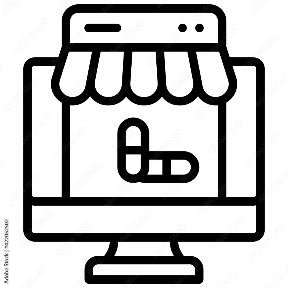 An icon design of epharmacy, editable vector An icon design of epharmacy, editable vector