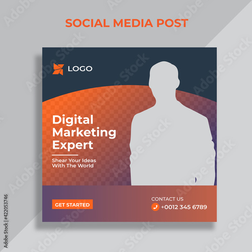 Digital marketing social media post