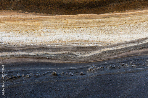 Erdschichten auf den Kanaren mit vulkanischem Ursprung photo