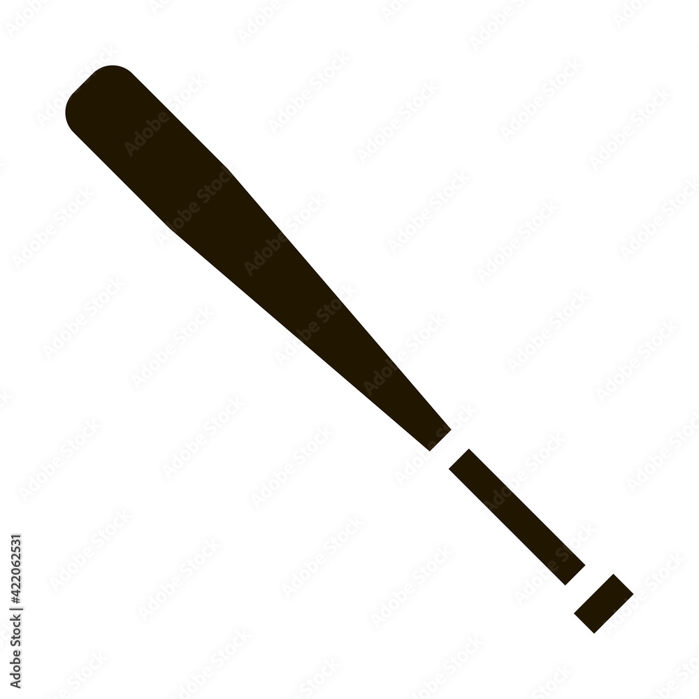 Baseball Bit Icon Vector Glyph Illustration Baseball Bit Icon Vector Glyph Illustration