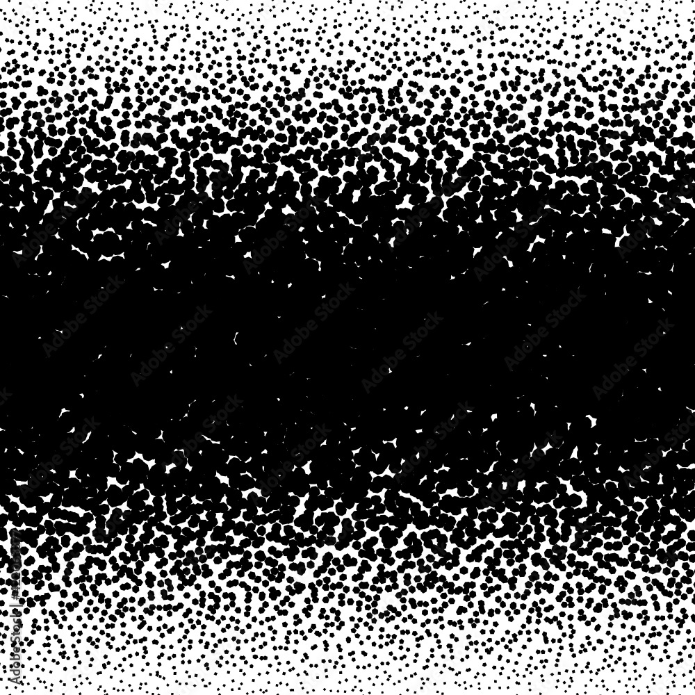 Background with irregular, chaotic dots, points, circle. Abstract monochrome pattern. Black and white color. Vector illustration Memphis style Random halftone. Pointillism Background with irregular, chaotic dots, points, circle. Abstract monochrome pattern. Black and white color. Vector illustration Memphis style Random halftone. Pointillism