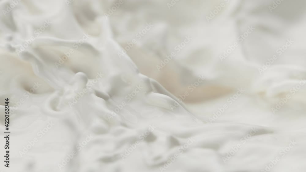 Super slow motion of waving milk liquid in macro shot. Filmed on high speed cinema camera, 1000fps. Super slow motion of waving milk liquid in macro shot. Filmed on high speed cinema camera, 1000fps.