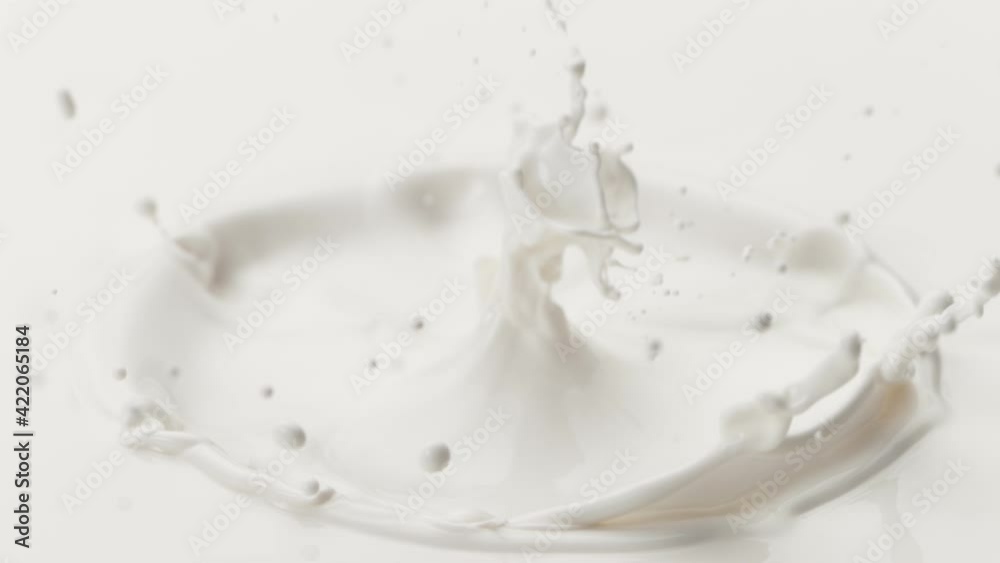 Super slow motion of milk splash, crown shape, macro shot. Filmed on high speed cinema camera, 1000 fps. Super slow motion of milk splash, crown shape, macro shot. Filmed on high speed cinema camera, 1000 fps.