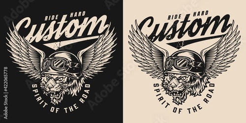 Custom motorcycle vintage logotype
