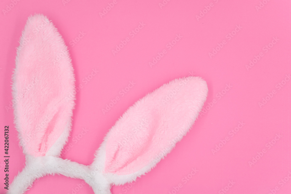 easter bunny ears on pink background easter bunny ears on pink background