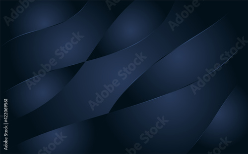 Modern Dynamic Wave Lines Navy Background Design. Abstract Background Design Illustration.