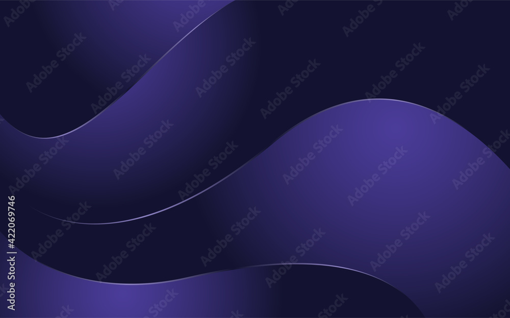 Modern Dynamic Wave Lines Dark Purple Background Design. Abstract Background Design Illustration.