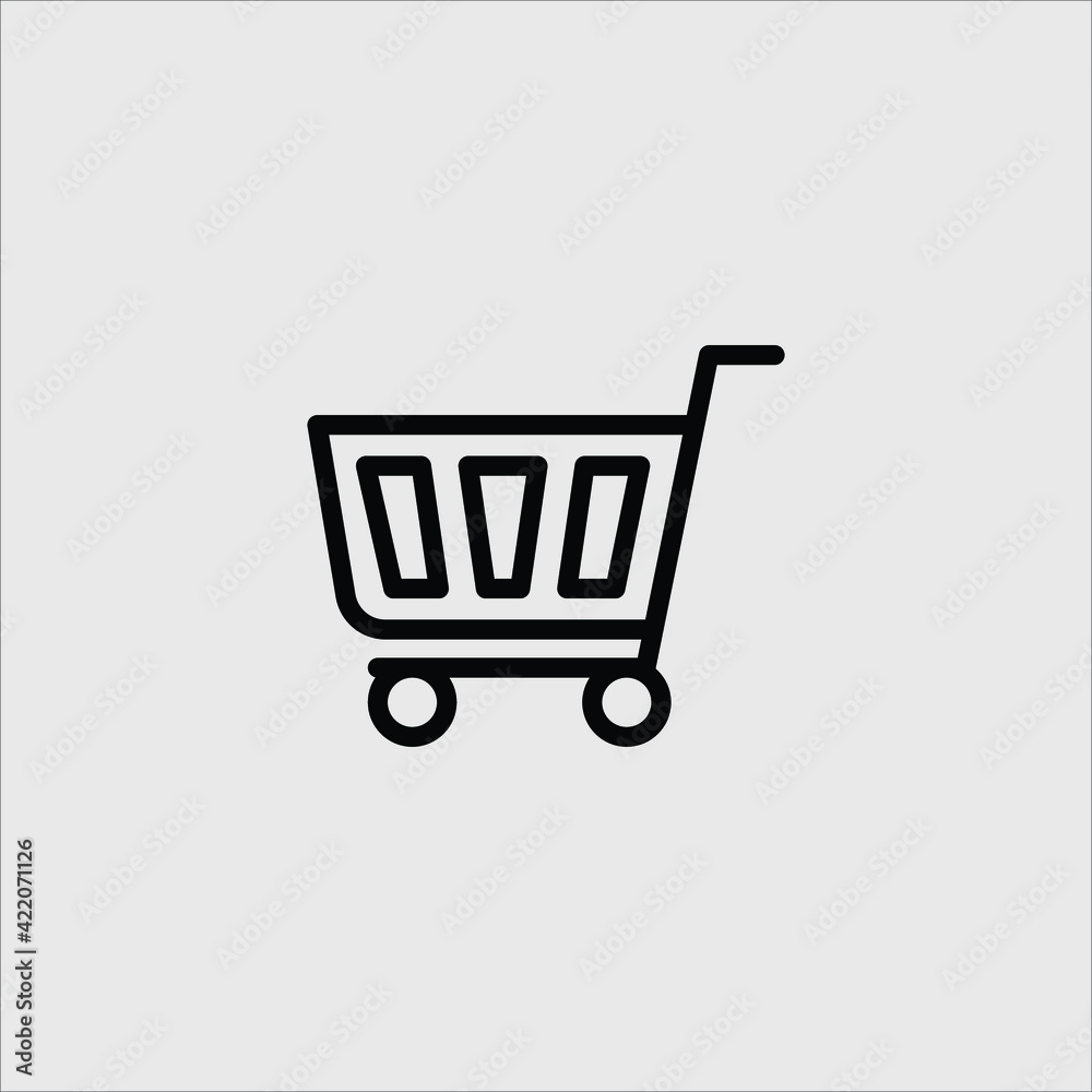 shopping cart icon sign vector