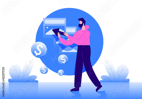 Pay per click illustration concept vector