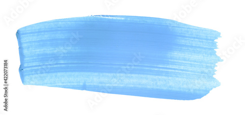 Tela light blue brushstroke swash isolated on white