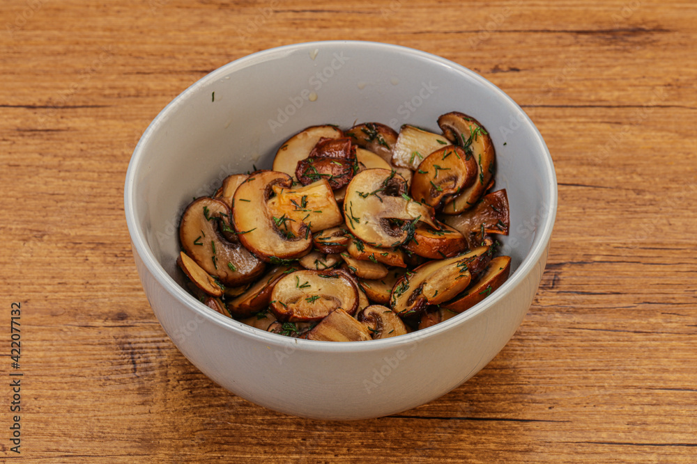 Roasted champignon with herbs and spices Roasted champignon with herbs and spices