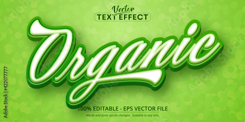 Organic text, cartoon style editable text effect