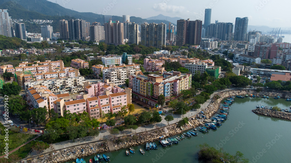 2021 Mar 21,Hong Kong,Sha Tau Kok Chuen is public housing estate built by the Hong Kong Housing Society’s , only public housing estate in Hong Kong located in the frontier closed area.