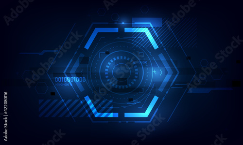 abstract hexagon pattern molecular sci fi scientific design tech innovation concept background