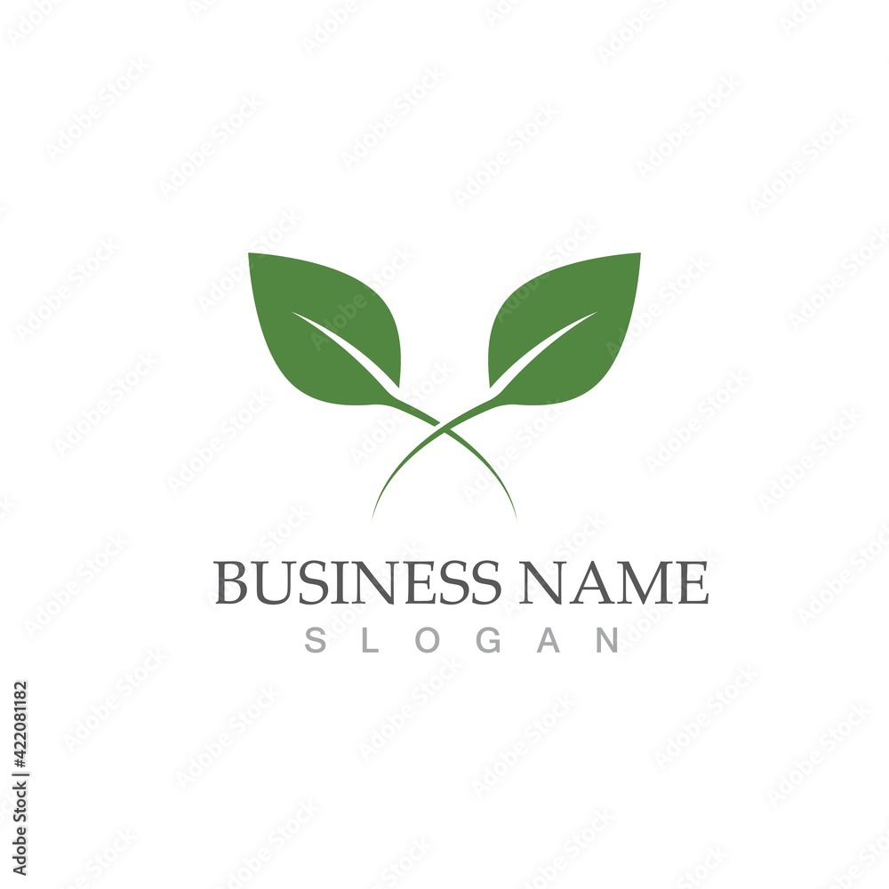 Logos of green Tree leaf ecology Logos of green Tree leaf ecology