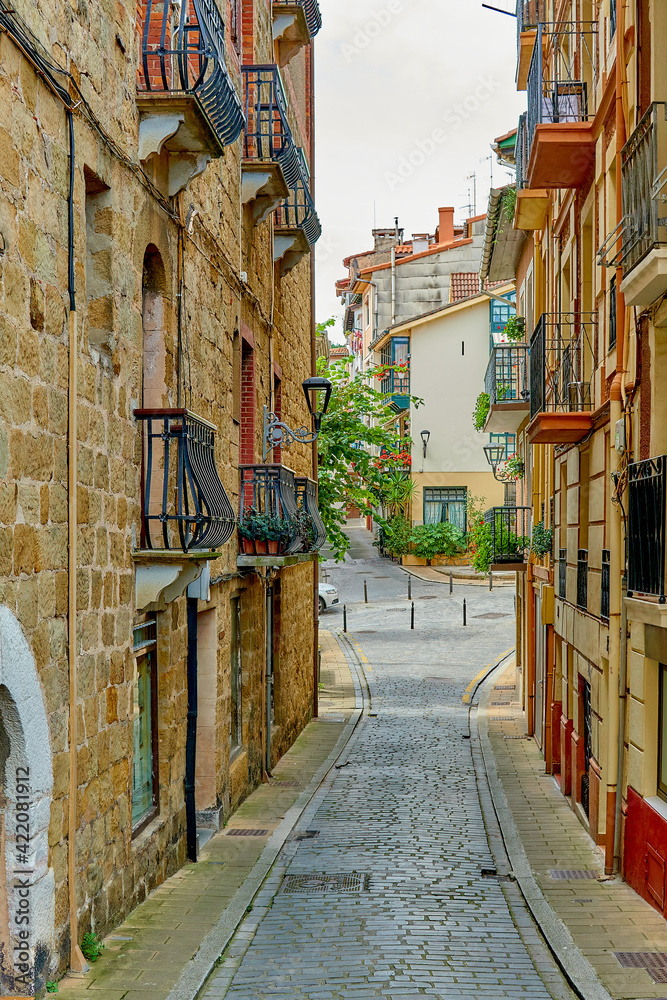 street of the old town of Getaria