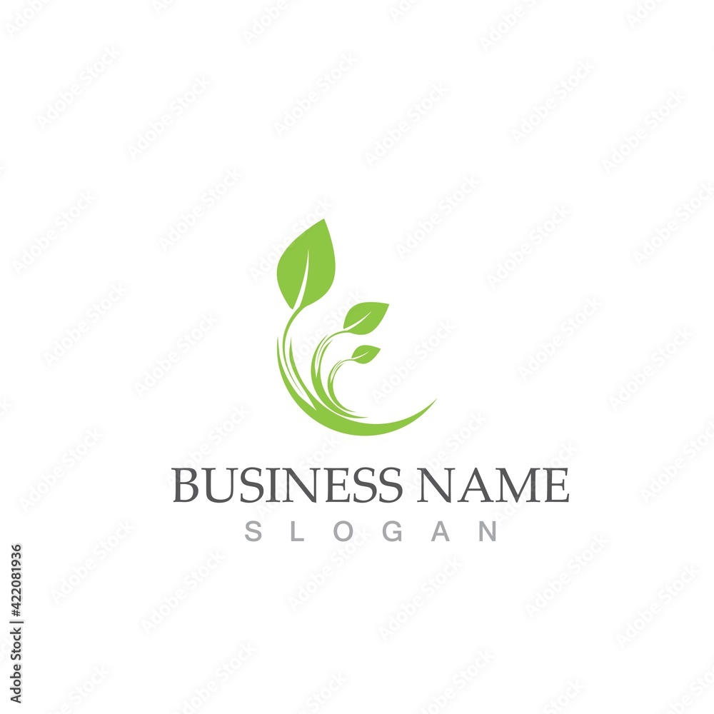 Logos of green Tree leaf ecology Logos of green Tree leaf ecology
