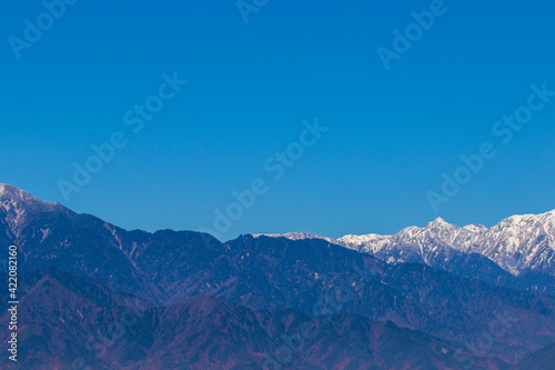 snow covered mountains