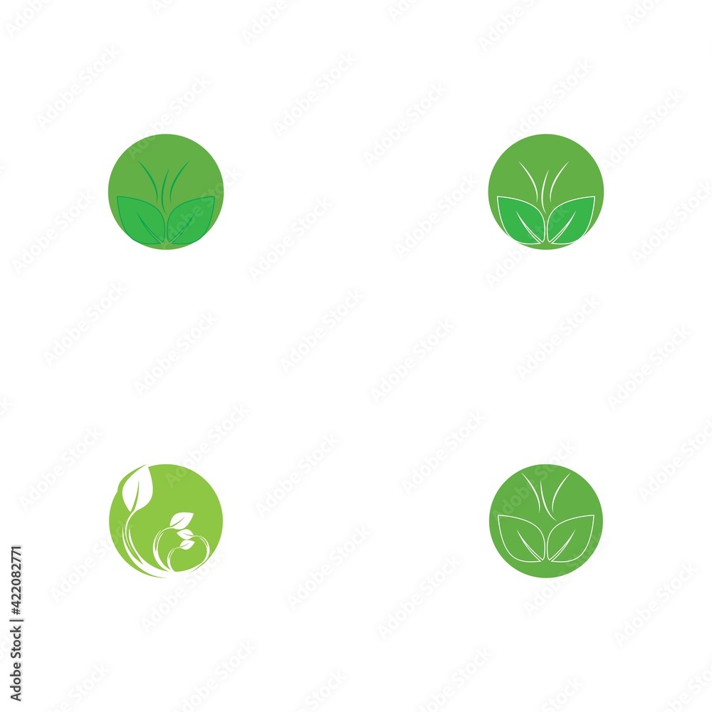 Logos of green Tree leaf ecology Logos of green Tree leaf ecology