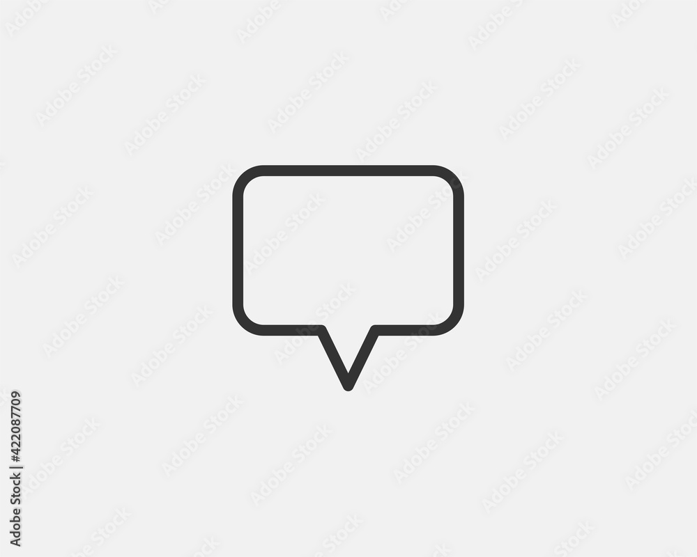 Chat icon vector design element. Talk bubble speech sign. Dialogue balloon.