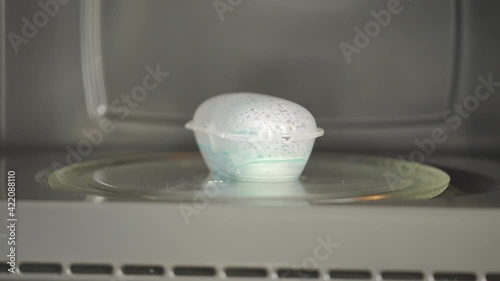 nipple sterilization in the microwave. High quality 4k footage photo