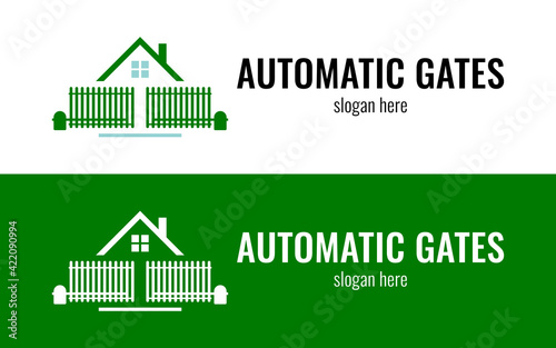 Stylish automatic gate system logo