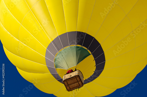 yellow hot air balloon photo