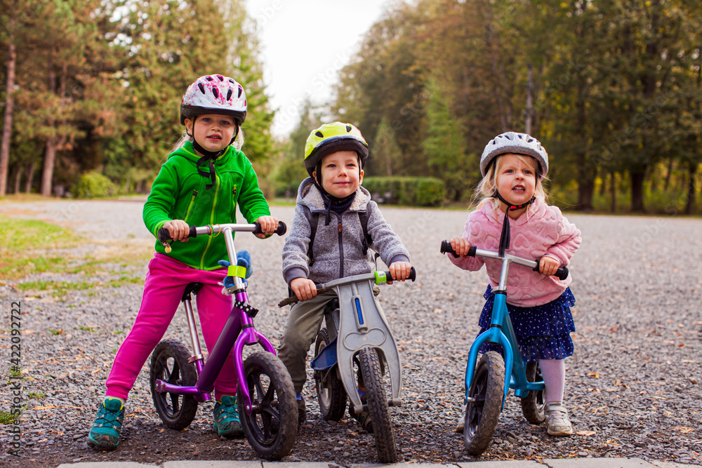 Kids ready for the first cycling competition