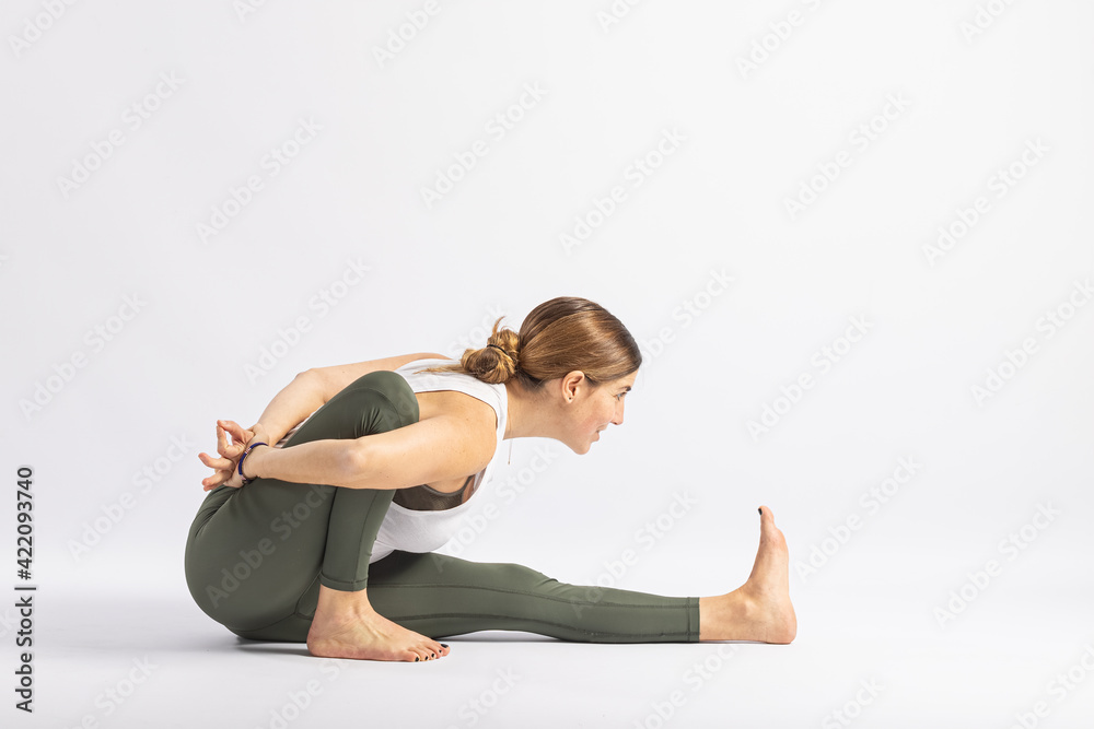 Fototapeta premium (52-104) Head On Knee Pose(Janu Sirsasana)Yoga Posture (Asana)