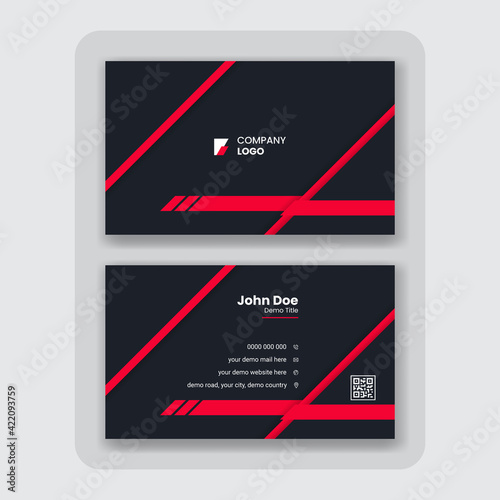 Modern Colorful professional business card, clean stylish visiting card template design