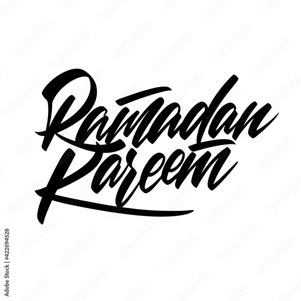 Obraz premium Ramadan Kareem calligraphy. Vector illustration. Modern design