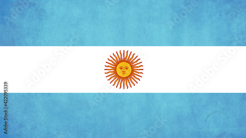 Vintage argentinian flag