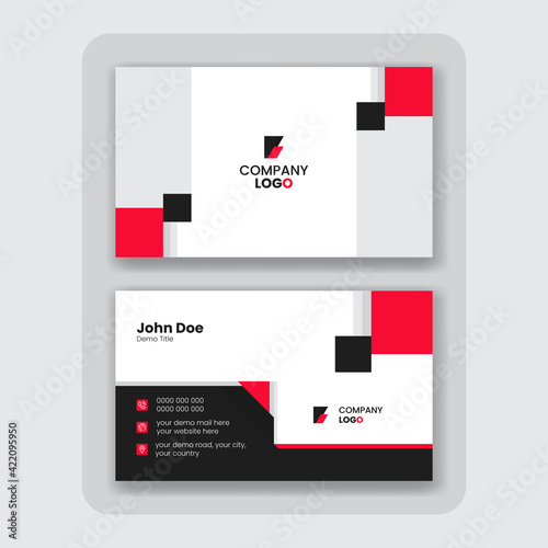 Modern Colorful professional business card, clean stylish visiting card template design