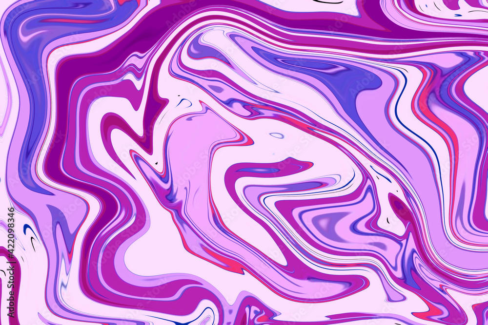 Pink and violet abstract background. Fluid acrylic painting. Neon Liquid texture. illustration in the fluid art style